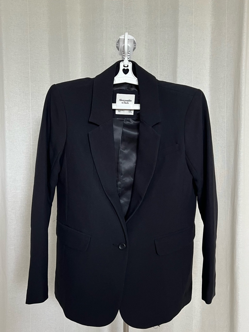 Abercrombie & Fitch Black Women's Single-Button Blazer